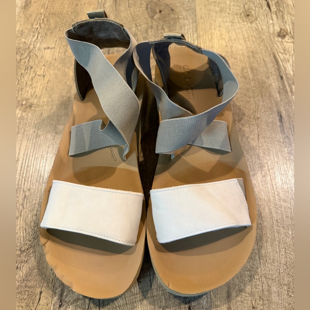 Cobian Women's Roma Rise Sandal 10 Beige Strappy Platform Neutral Comfort - Picture 3 of 8